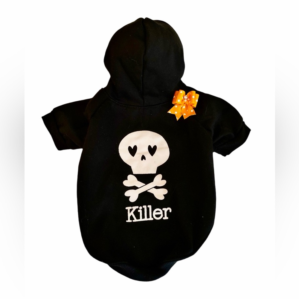 Black Hoodie for small dogs. Size Medium